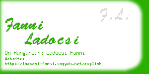 fanni ladocsi business card